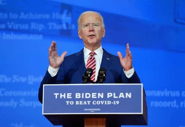 President-Elect Joe Biden delivering a speech on his COVID-19 plan.