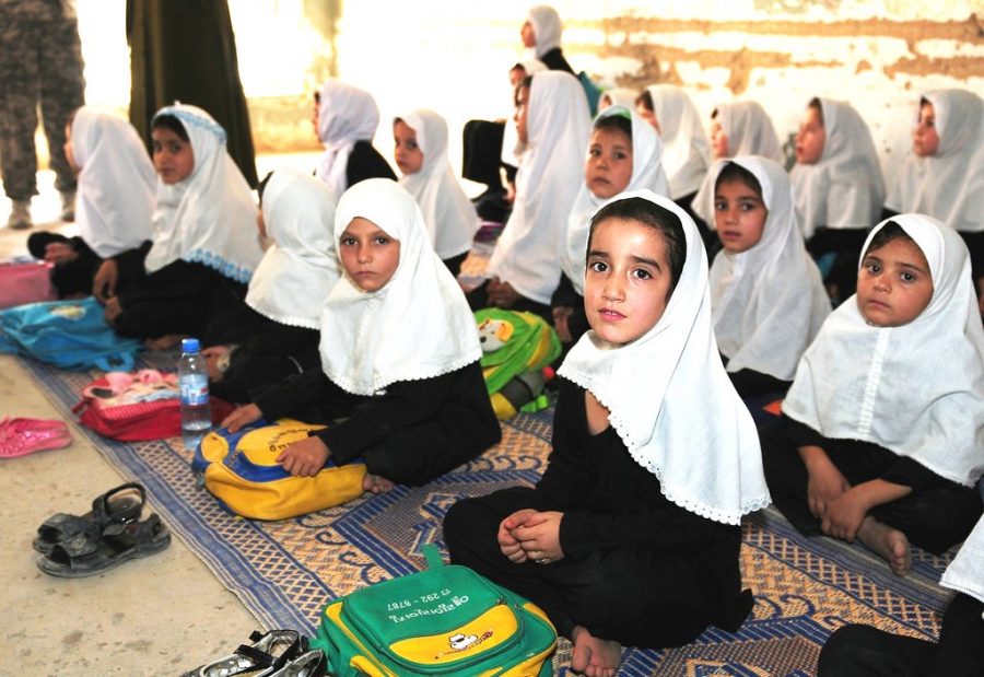Students in school in Afghanistan.