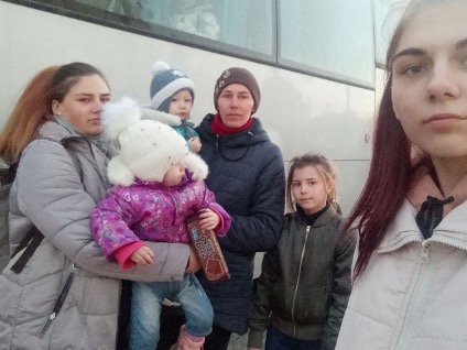 Family who has fled Ukraine after the Russian invasion, including one of the teenagers interviewed.