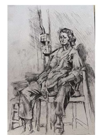 Gold Key winning charcoal drawing by Alex R. 24. 