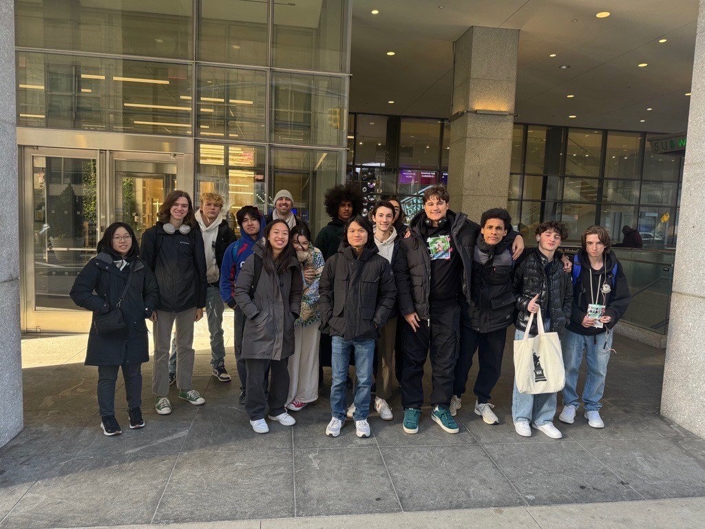 Seniors outside NYU Create Lab